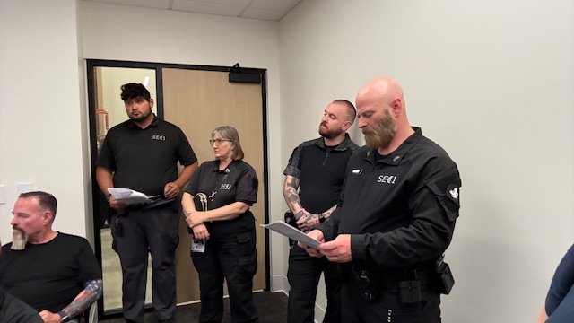 The SEC1 Commercial Security team doing a security inspection